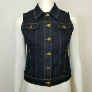 New York & Co Sleeveless Denim Jacket Vest